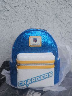 BRAND NEW WITH TAGS LOS ANGELES CHARGERS LOUNGEFLY BACKPACK