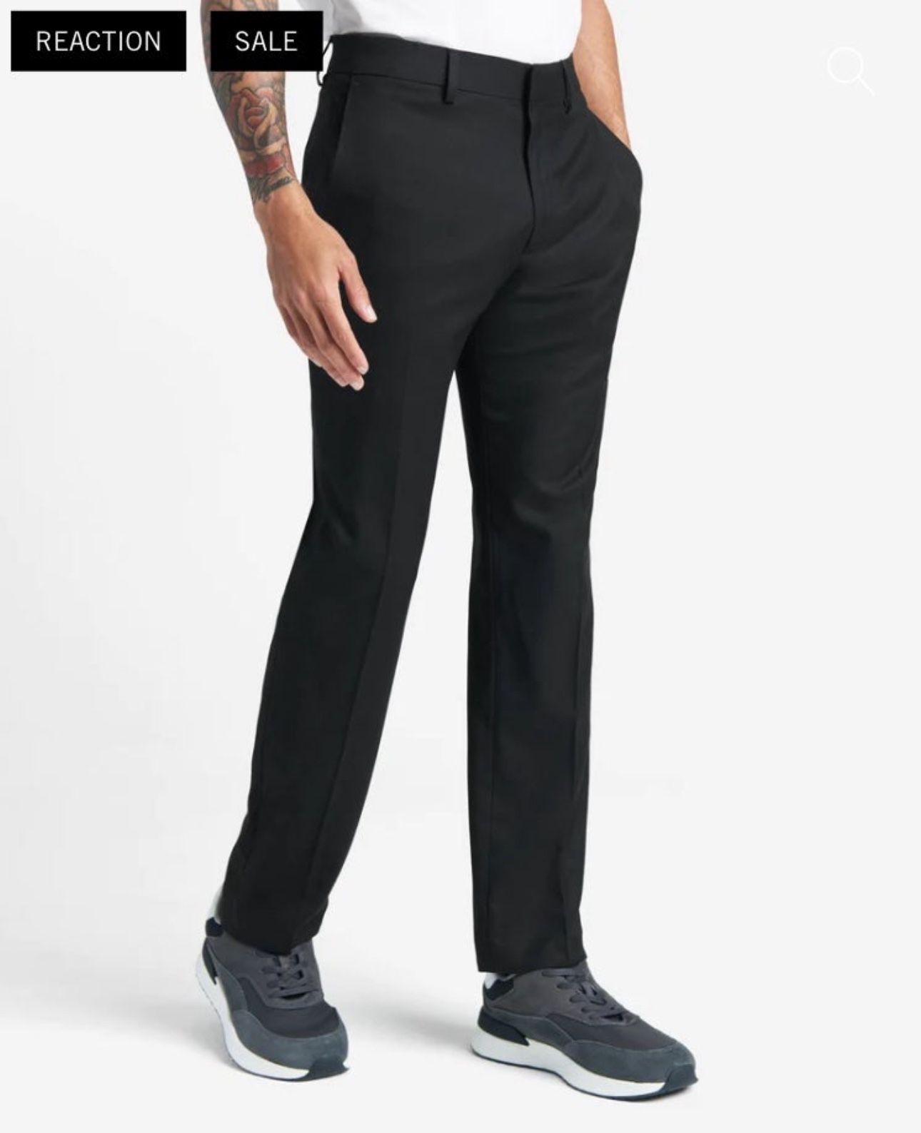 Kenneth Cole Reaction Premium Dress Pant - Black - 34 X 29