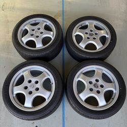 Porsche Cup 1 style wheels with new tires
