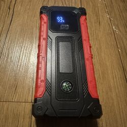 Car truck emergency rechargeable jump starter with cables