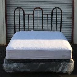 Queen Size Bed with Mattress Set