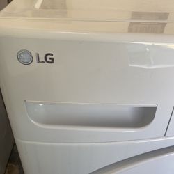LG (1yr old). Washer/u shape couch and pool table