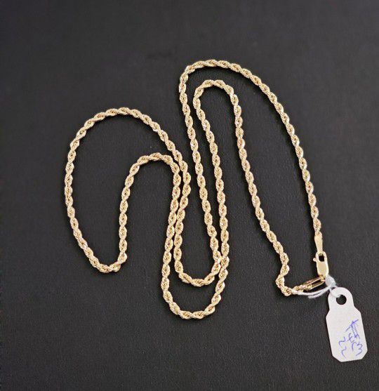 14k Gold Necklace 22 Inch