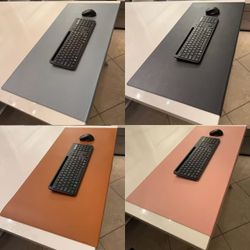 New In Box $10 Each Desktop Office Table Top 35.5”W x 17”D XL Large PVC Leather Desk Protector Mouse Pad Available In 4 Colors 