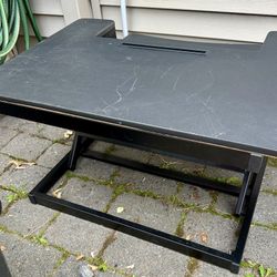 Adjustable Standing Desk Converter – Black Sit-to-Stand Workstation