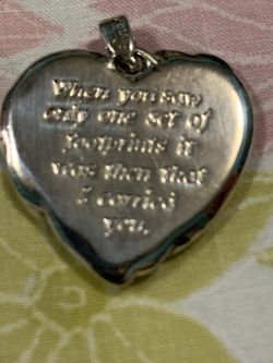 Sterling Gorham Footprints Pendant