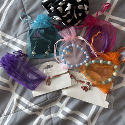 Earrings, Bracelets & Hair Tie