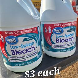 Low Splash Bleach $3 Each
