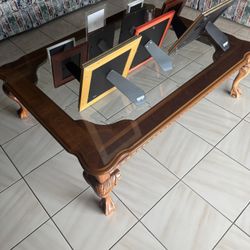 Accent Glass Top Tables Wood