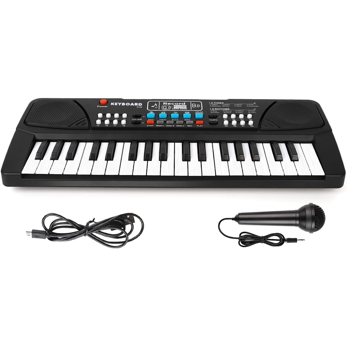 Open Box  37 Key  Piano Keyboard Upgrade for Kids  Microphone  Battery / USB Type C 