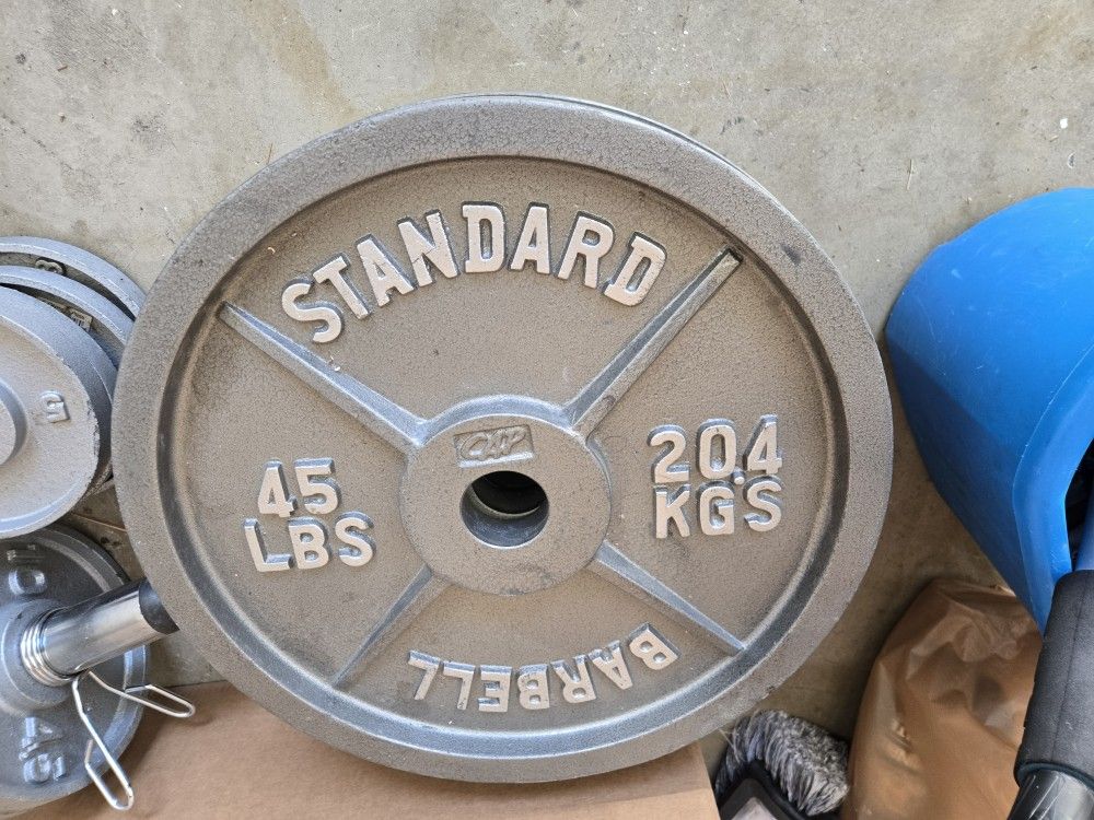Set Of Barbell Olympic Weights