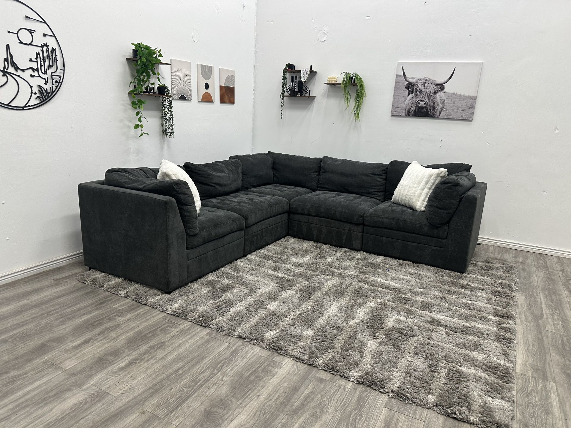 Grey Sectional Couch - Free Delivery