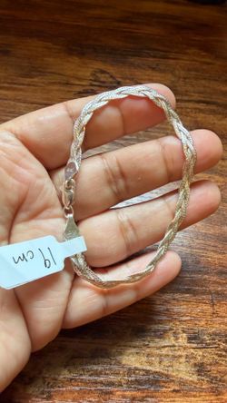 Linda pulsera trenzada de plata 9,25 plata mexicana