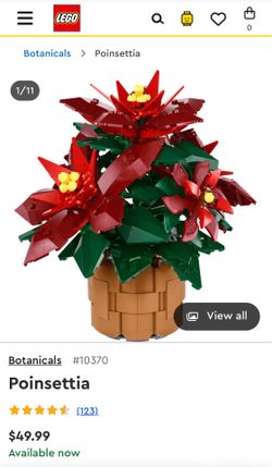 (2) Lego Botanicals Pointsettia #10370