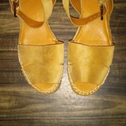 Franco Sparto Tan Leather Espadrilles Women's Sz8