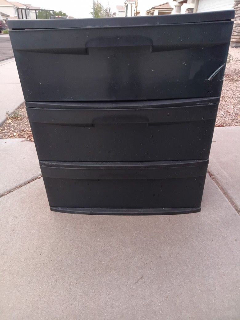 Storage Unit Plastic 3 Drawer