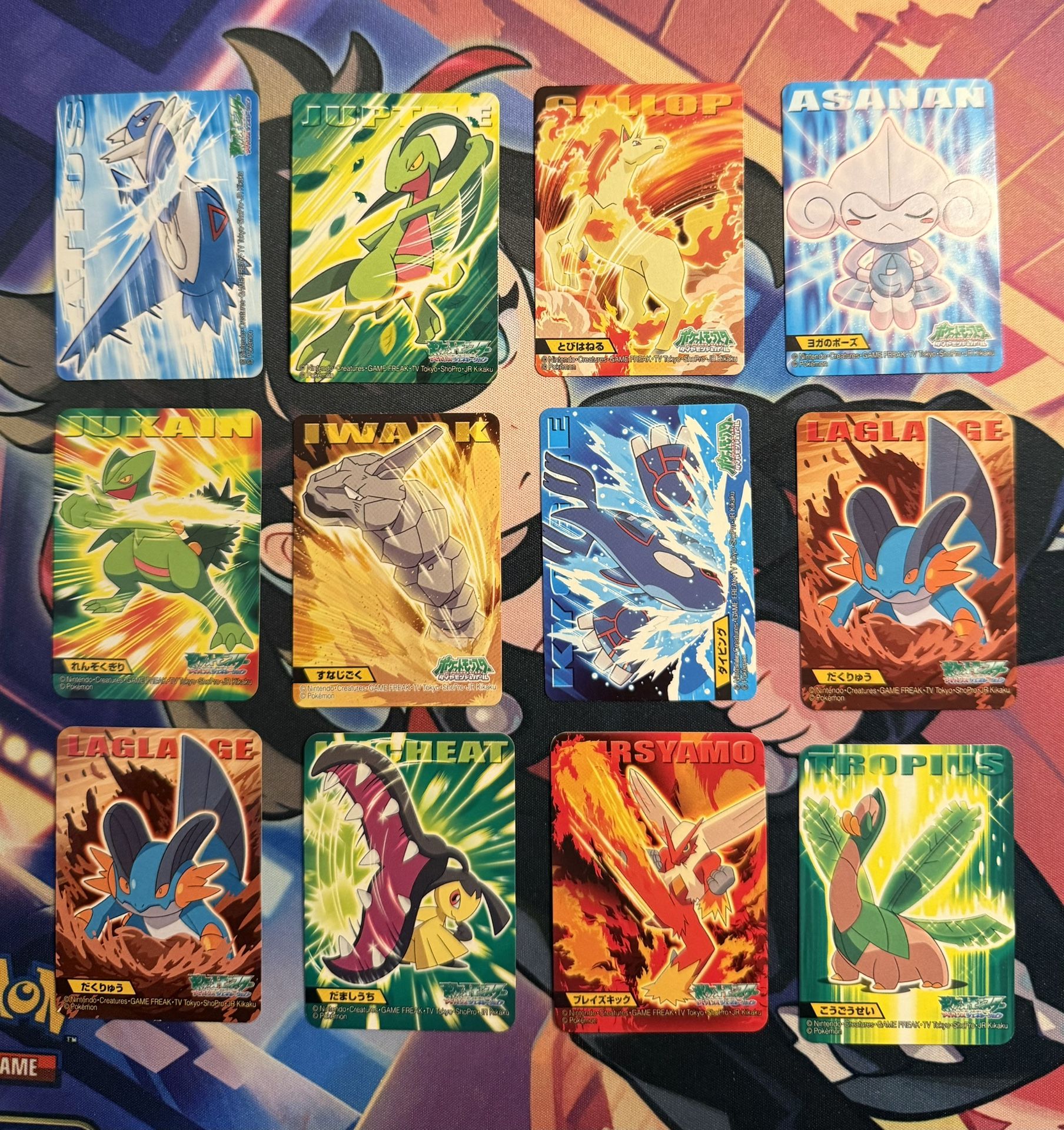 Pokemon Kids Mini Skill Card Japanese Bandai Nintendo 2005-2007 Lot (12pcs)