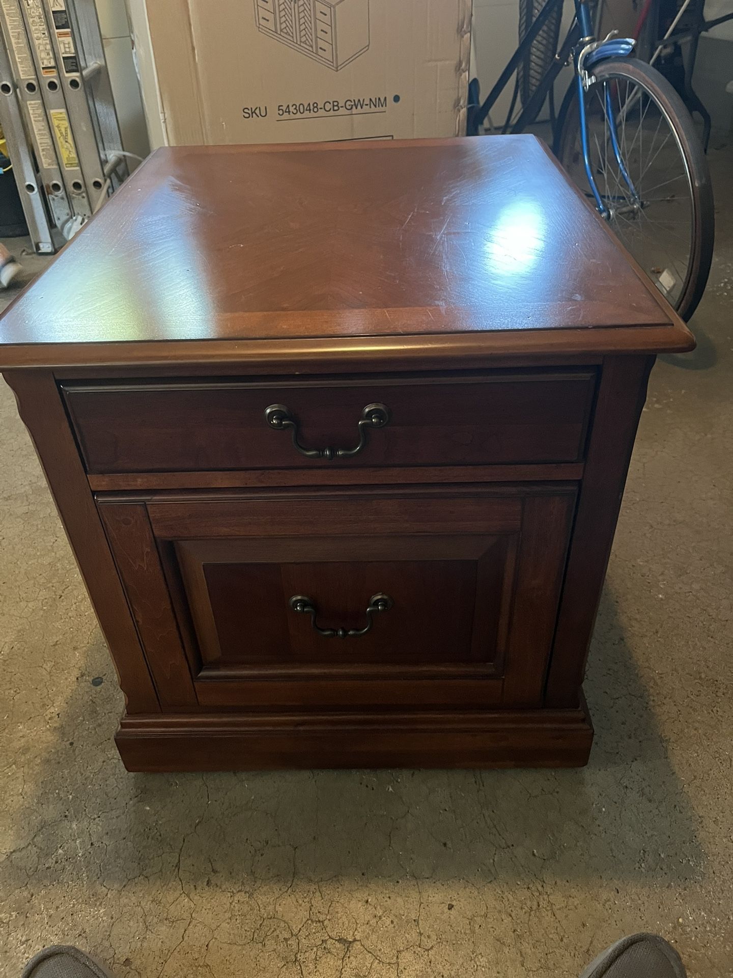 Rolling File Cabinet Solid Wood