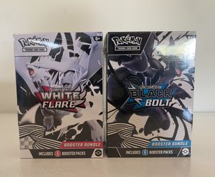White Flare/Black Bolt Unopened Booster Bundle Pair.