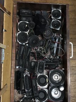All different size speakers