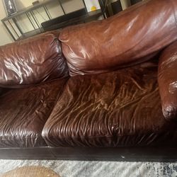 Brown Leather Couch
