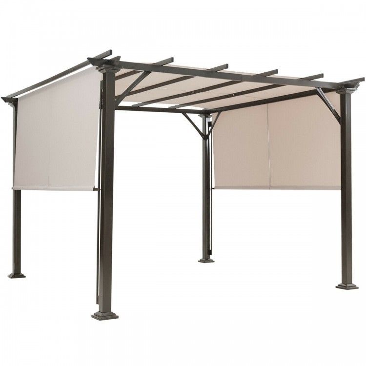 2Pcs Universal Replacement Canopy for Pergola Structure Sun Awning Beige