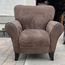 Brown Microfiber Armchair