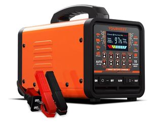 2026 Upgraded 0-20A Car Battery Charger, 12V/24V Heavy Duty Smart Fully Automatic Battery Maintainer with Color LCD Screen, 10-Mode Pulse Repair Trick