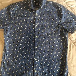 Gap Slimming L Casual Button Up Shirt/Camisa Gap Large