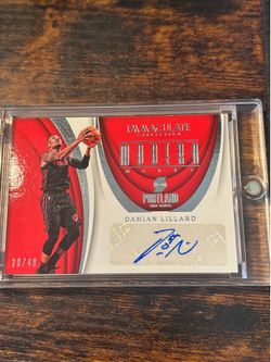 Damian Lillard 2018 immaculate auto