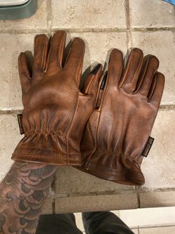 Leather Motorcycle Gloves - large
