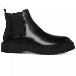 MADDEN Mens Black Goring Comfort Aillem Round Toe Wedge Boots Shoes 8.5