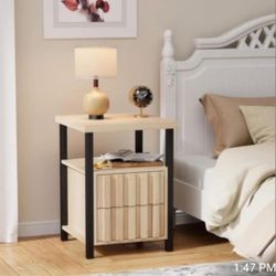 wooden Bedside 