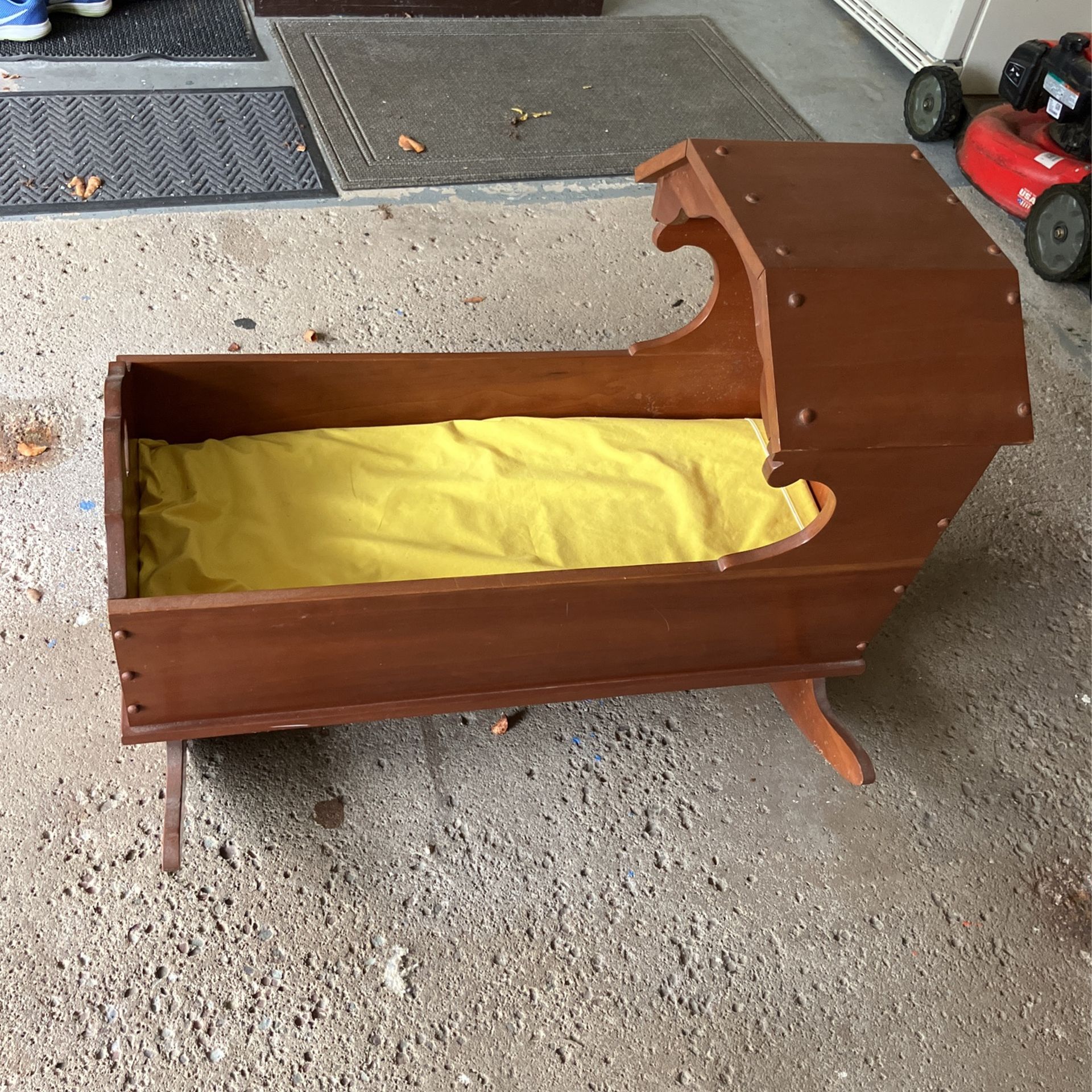 Antique Handmade Solid Cherry Cradle