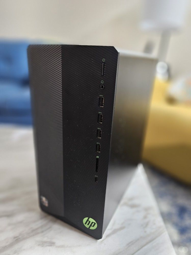 HP Pavilion Gaming Desktop Computer, AMD Ryzen 5 3500 Processor, 16GB RAM, 512GB PCIe NVMe SSD, GeForce GTX 1650 Super 4GB, Windows 11 Home