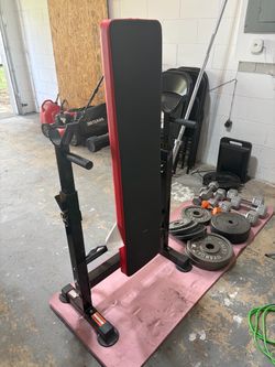 Bench Press, 45lbs Bar, Weights, Dumbbells