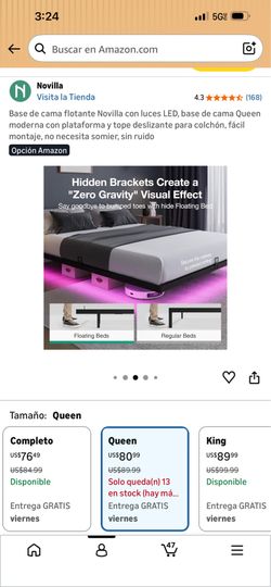 Base de cama flotante