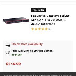 Focusrite Scarlet 18i20 4th Gen + Launch key 49