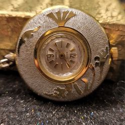 Vintage 2 Tone Pocket Pendant Watch