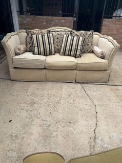 Sofa with pillows