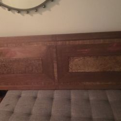 Mid-Century Modern Inlay Walnut & Burlwood Circular Coffee Table by Lane (1958) 