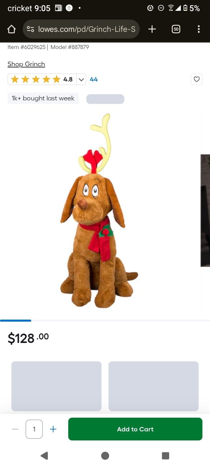 the Grinch's dog brand new