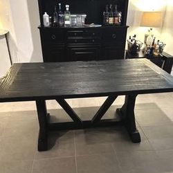 40x72 Black Wood Table