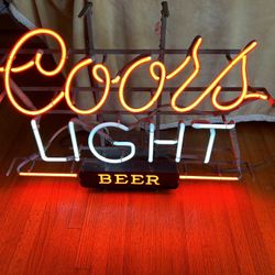 Vintage Coors Light Neon Sign 