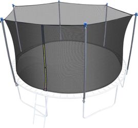 14FT Trampoline Enclosure Net + Replacement Poles & Hardware