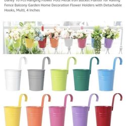 10 Pcs Metal Flower Pot. NEW HAVE 90 SETS