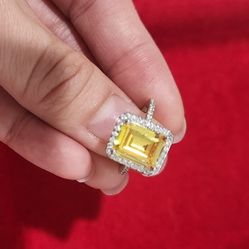 Yellow Gemstone Cocktail Ring