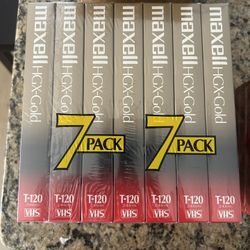 Maxwell 7 Pack SEALED Blank VHS Tapes 