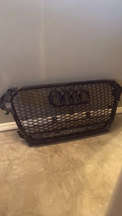 Gloss Black RS Honeycomb Front Grille for 2013-2016 Audi A4/S4 B8.5 Models