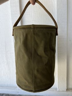 Military canvas water bucket